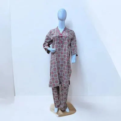 Winter Collection 2 Pcs Stitched Micro Polo Cotton Women Dress Marina Wool Specially