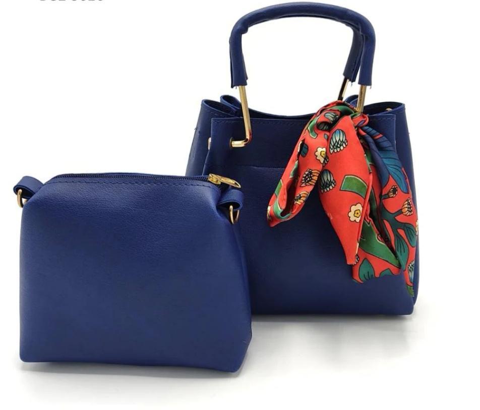 Women's Pure Leather Plain Hand Bag Set