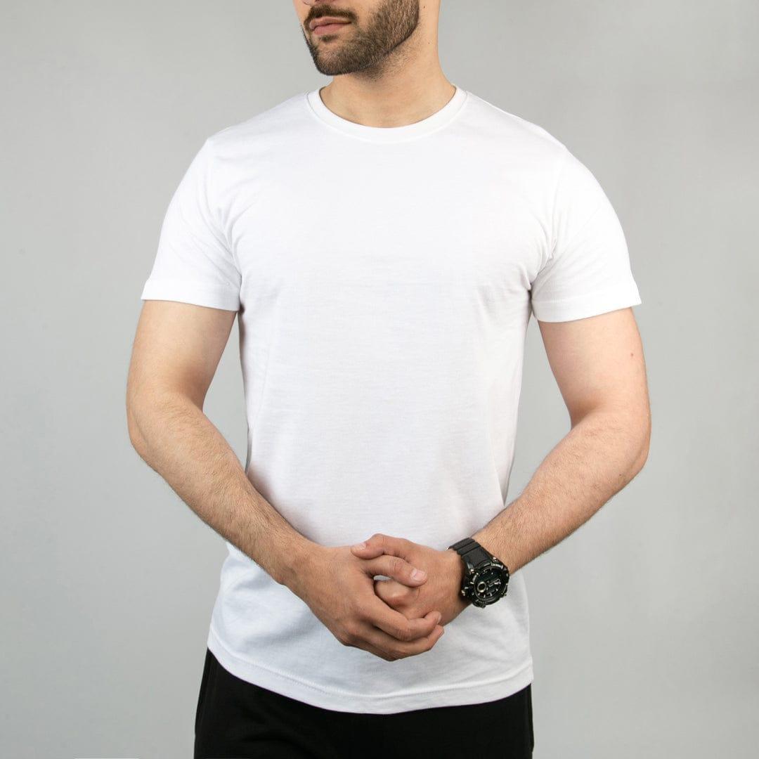 Men's Plain Cotton Jersey T-Shirt - 1 Pc White