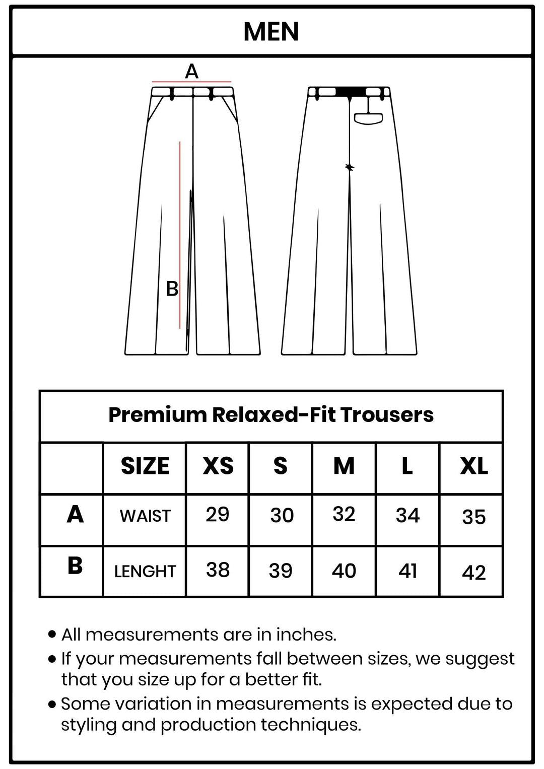 Men’s Relaxed Fit Trousers - Textured Blue Casual Comfort Wear EW-000244-1
