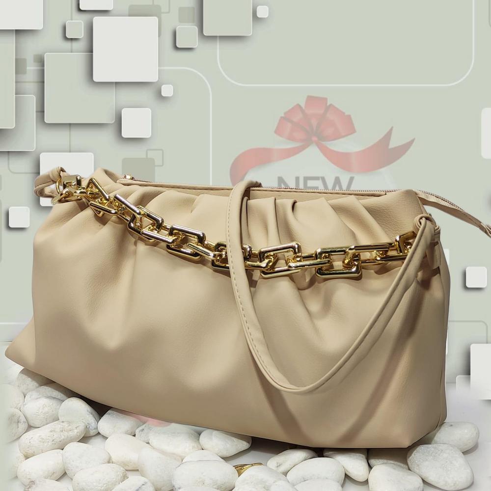 Women's PU Leather Plain Hand Bag