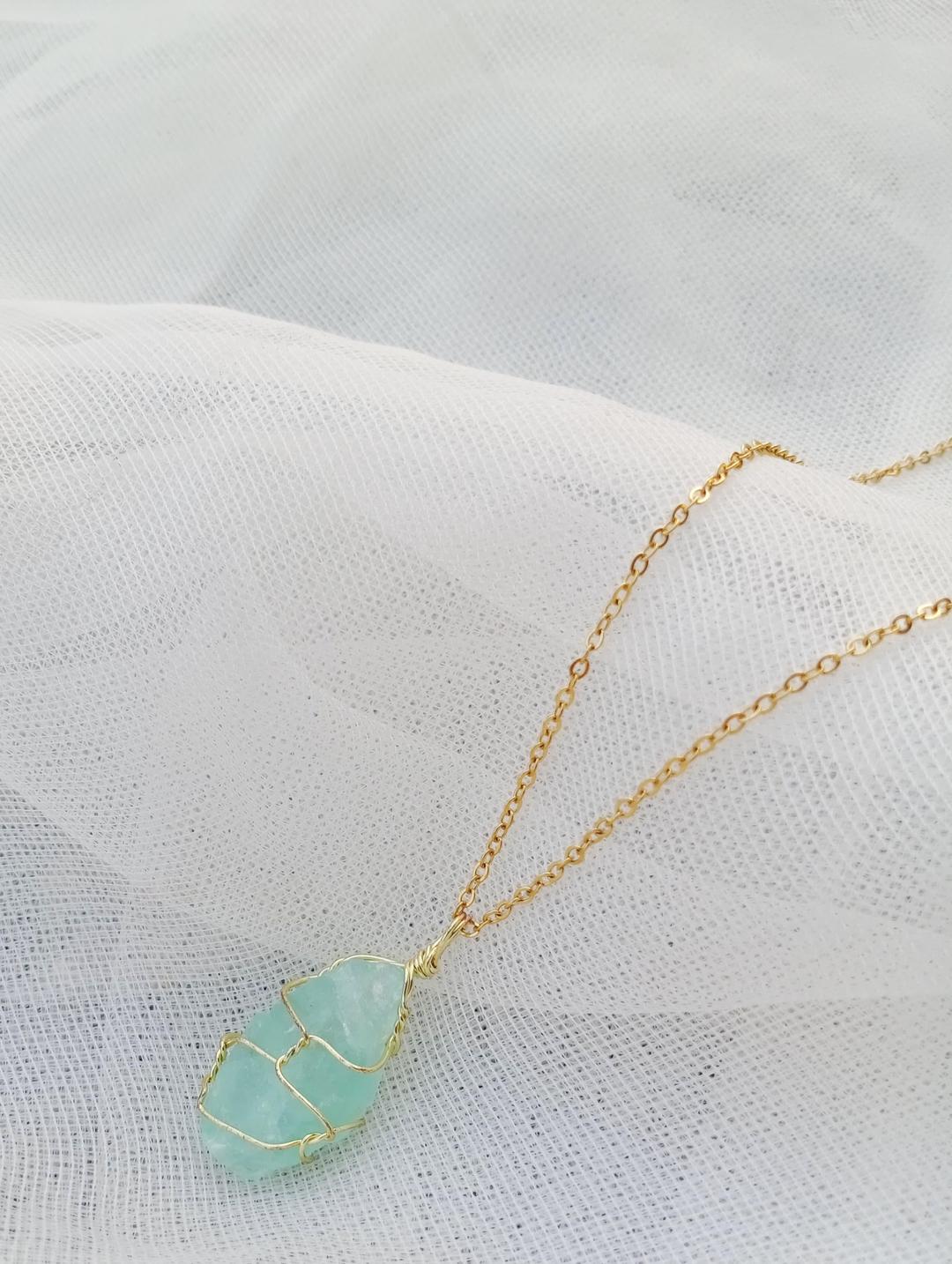 Funky Gold Plated Purple Gemstone Pendant Necklace - Unique Adjustable Design