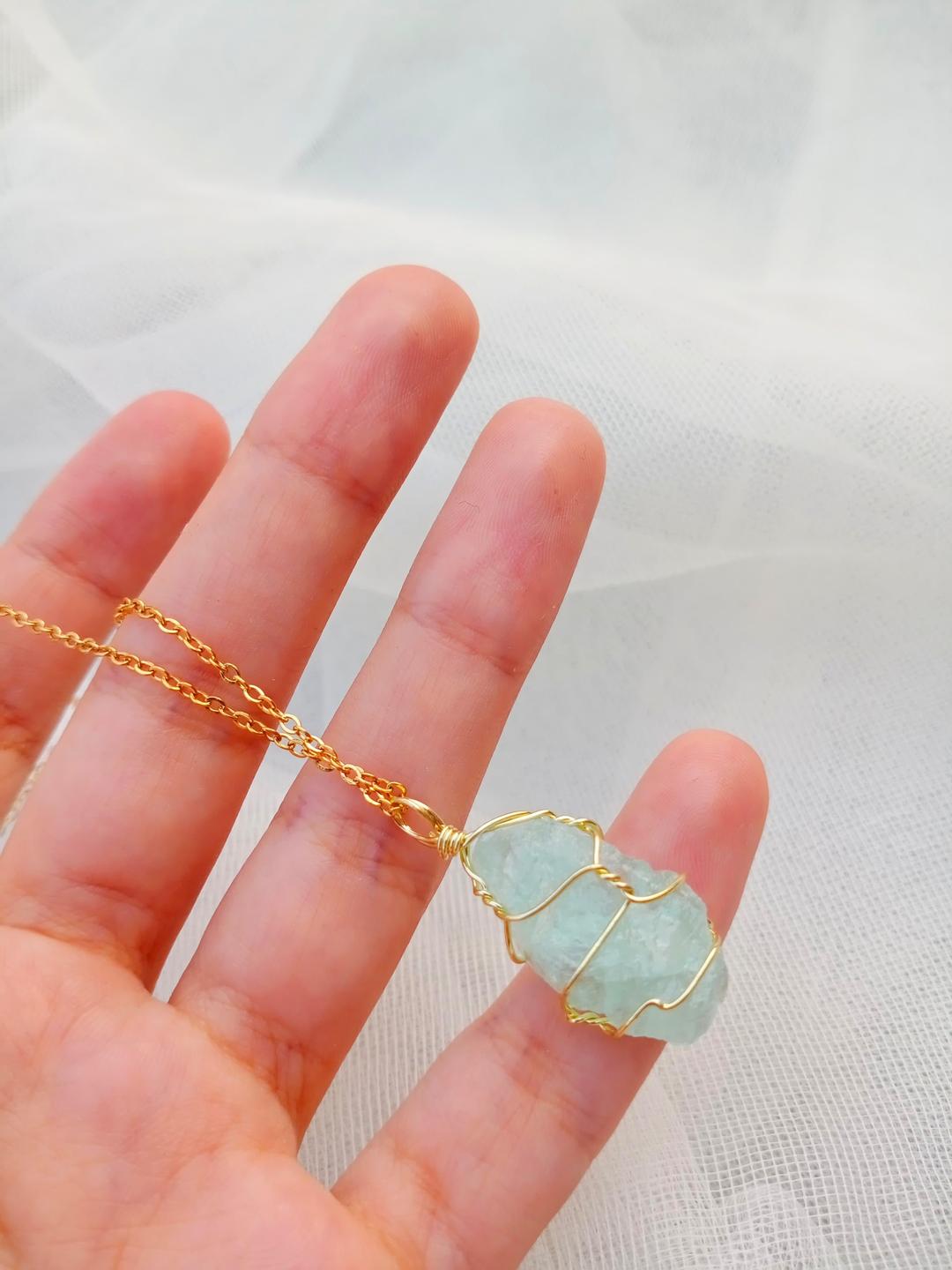 Funky Gold Plated Purple Gemstone Pendant Necklace - Unique Adjustable Design