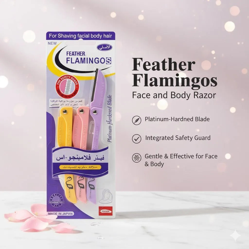 Feather Flamingos Face and Body Razor (Pack of 3)