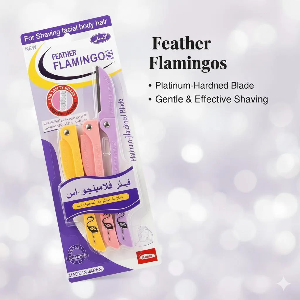 Feather Flamingos Face and Body Razor (Pack of 3)
