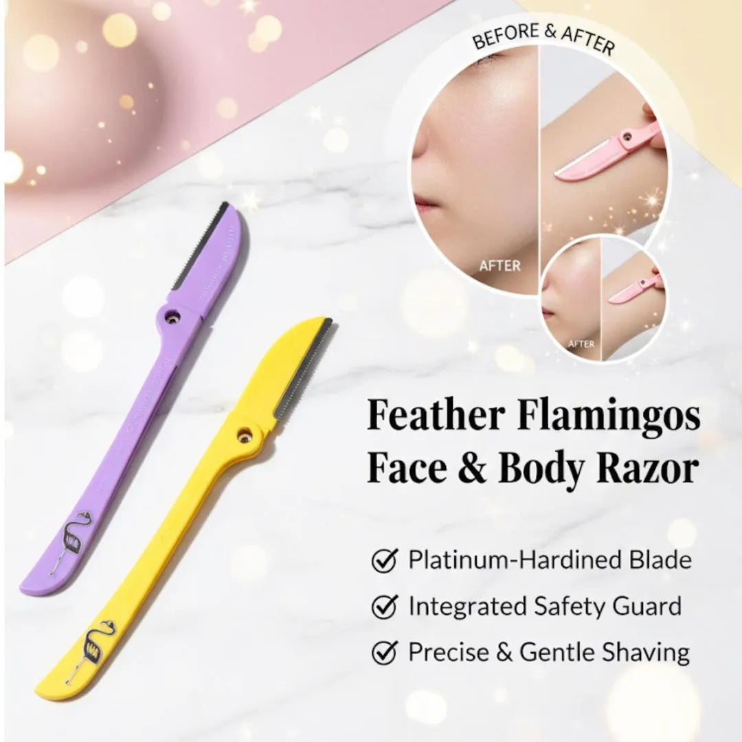 Feather Flamingos Face and Body Razor (Pack of 3)