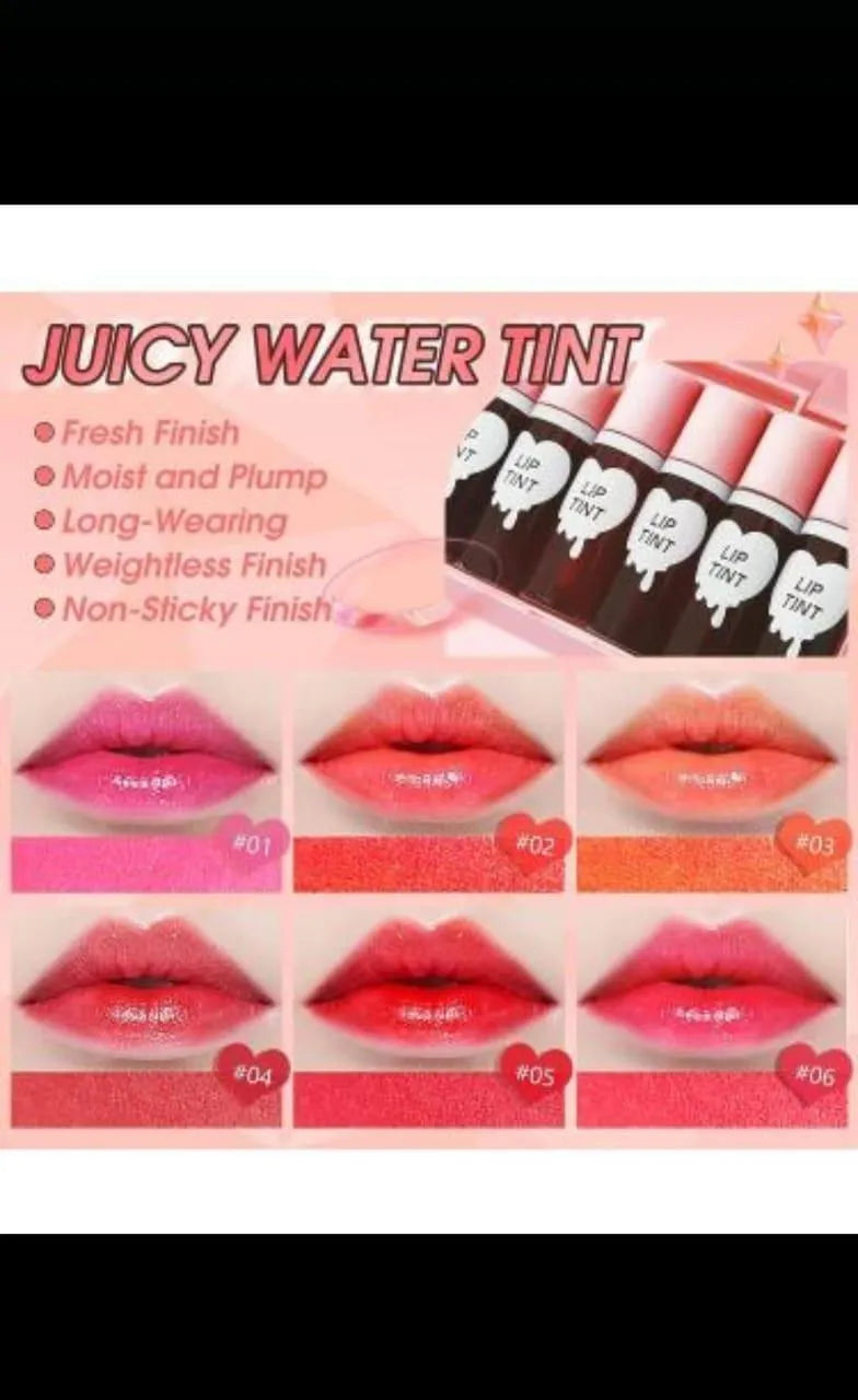 High Pigmented Multicolor Lip Tint - 6 Pcs Cool Undertone Collection