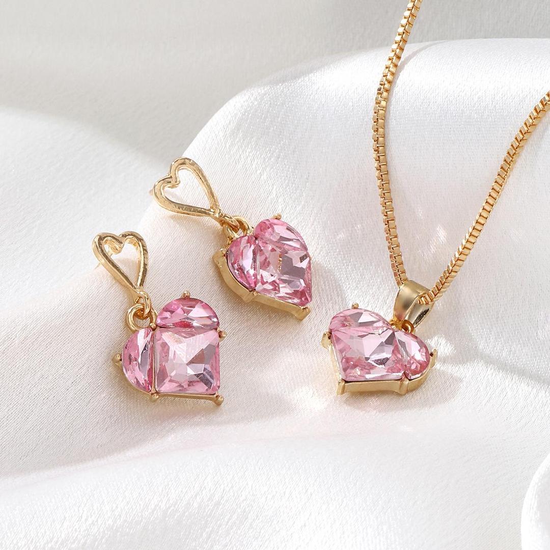 Gold Plated Zircon Necklace Set