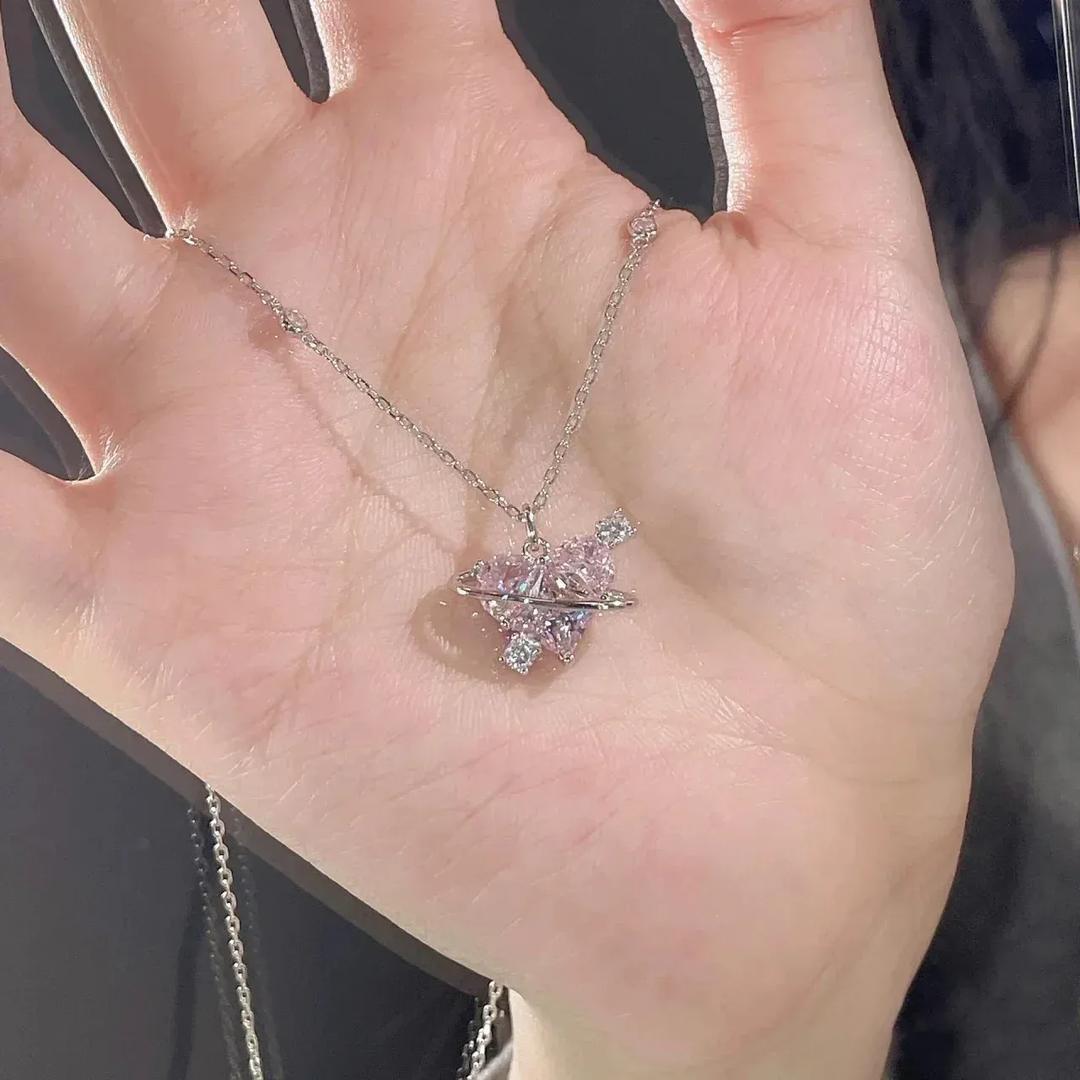 Heart Shaped Silver Plated Necklace