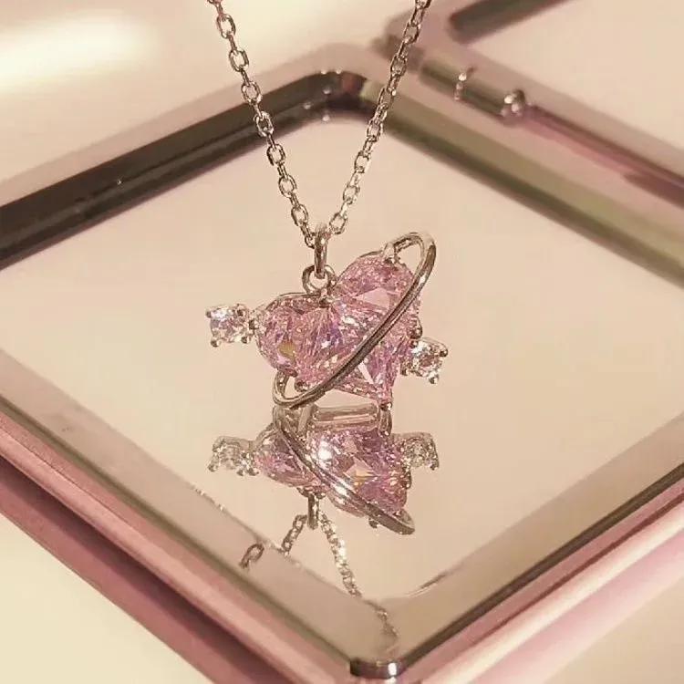 Heart Shaped Silver Plated Necklace