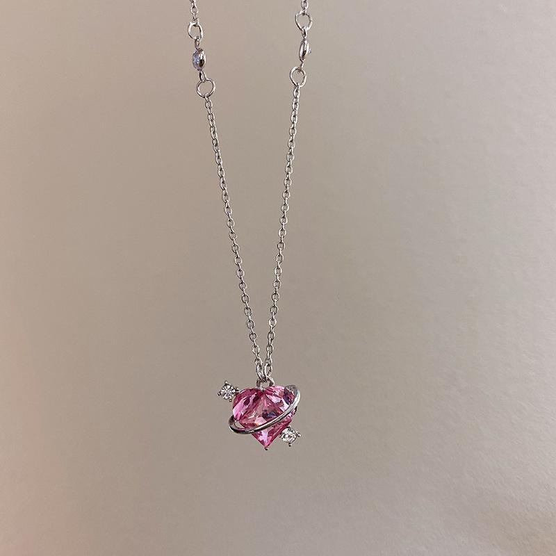 Heart Shaped Silver Plated Necklace