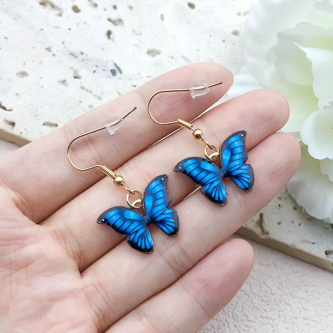 Butterfly Hanging Gold Plated Artificial Set - 3 Pcs Unique Design for Women