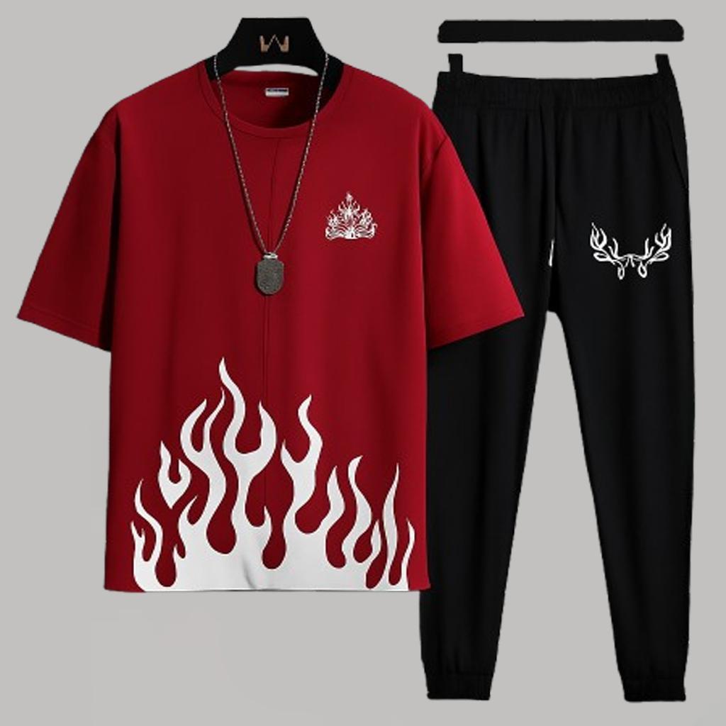 Men's Printed Micro Track Suit - 2 Pcs Comfort Wear