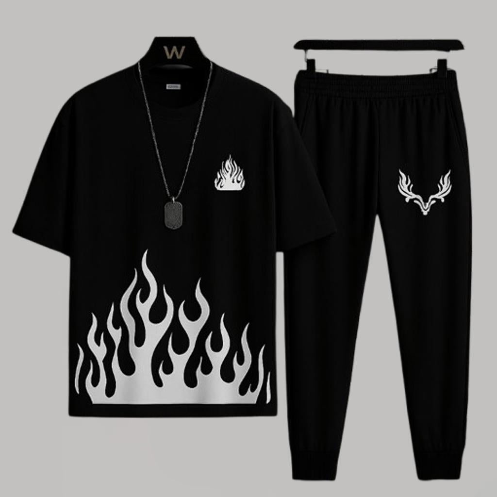 Men's Printed Micro Track Suit - 2 Pcs Comfort Wear