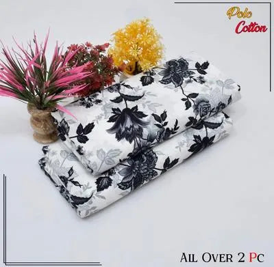 2 Pcs winter Women's Unstitched Printed Suit