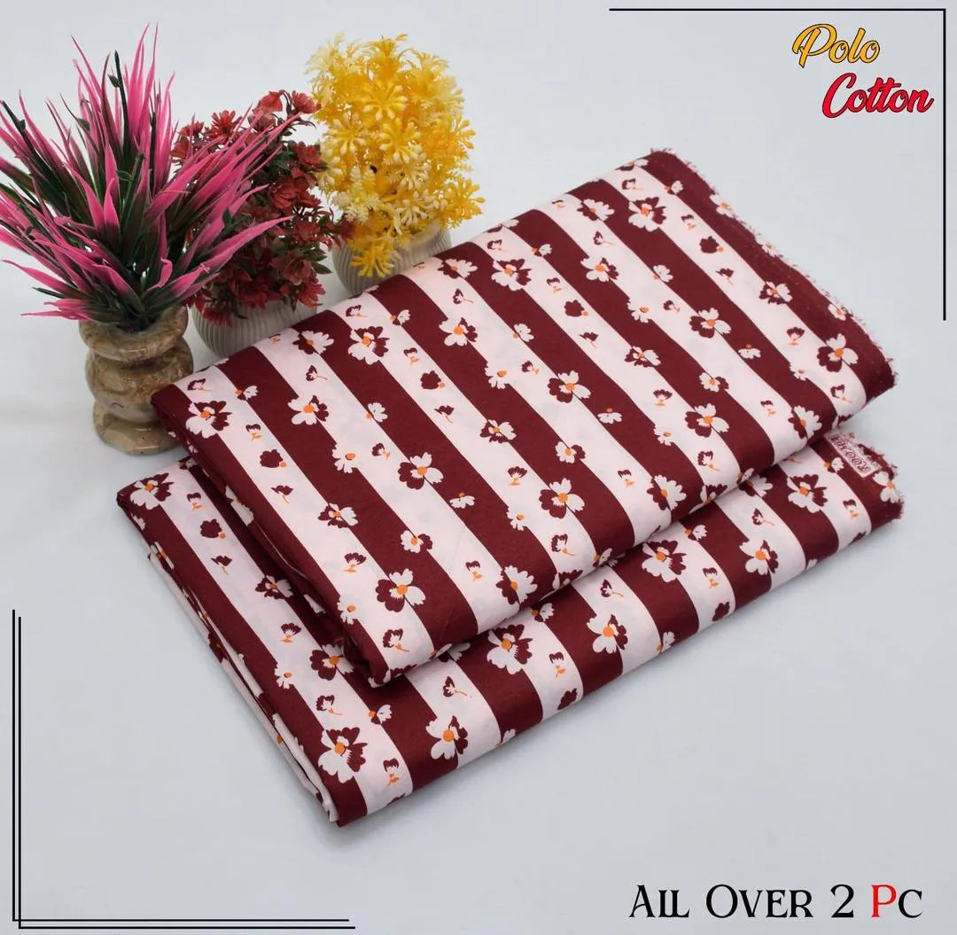 2 Pcs winter Women's Unstitched Printed Suit