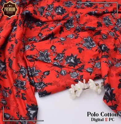 2 Pcs winter Women's Unstitched Printed Suit