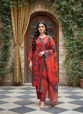 Winter Collection 3 Pcs Stitched Micro Polo Cotton Women Dress Marina Wool Specially