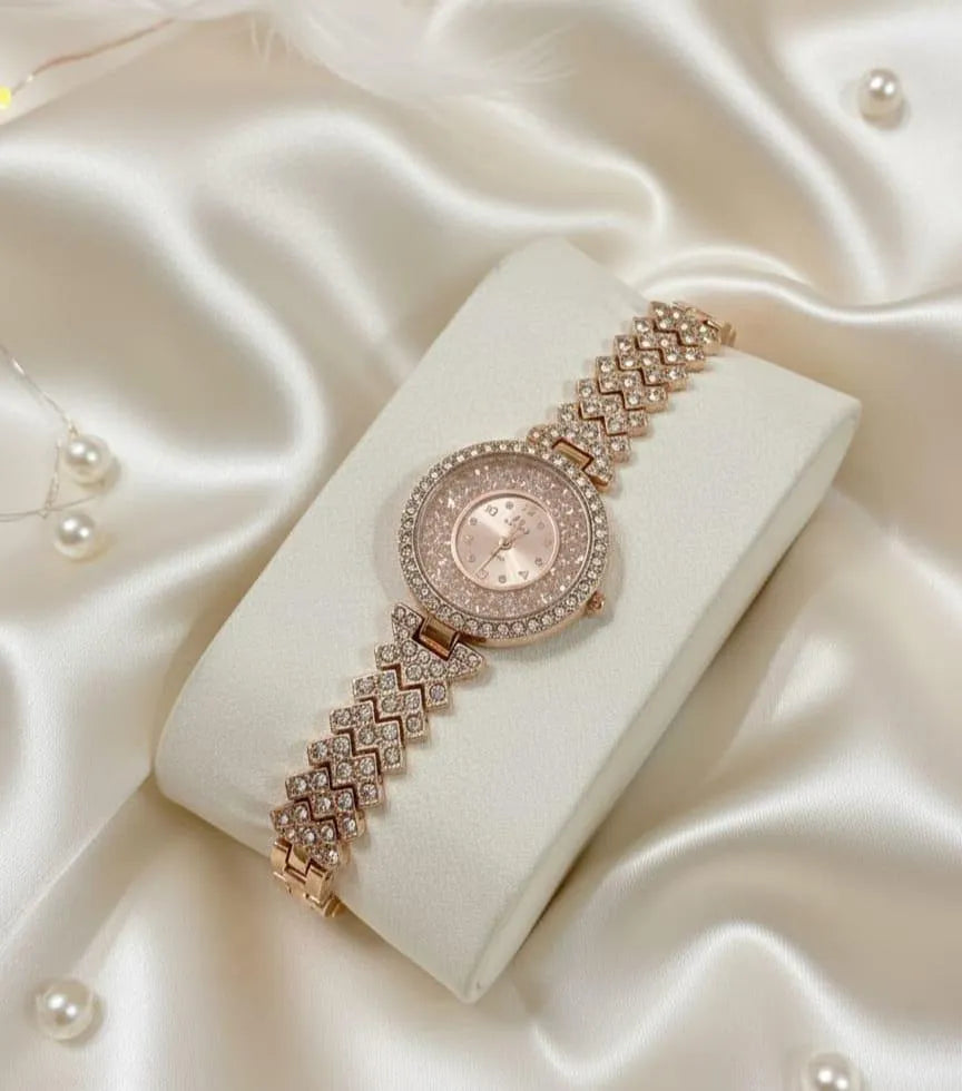 Chic Women's Quartz Watch with Water Resistance - 1 Pc Stylish Round Analogue Timepiece in Rose Gold