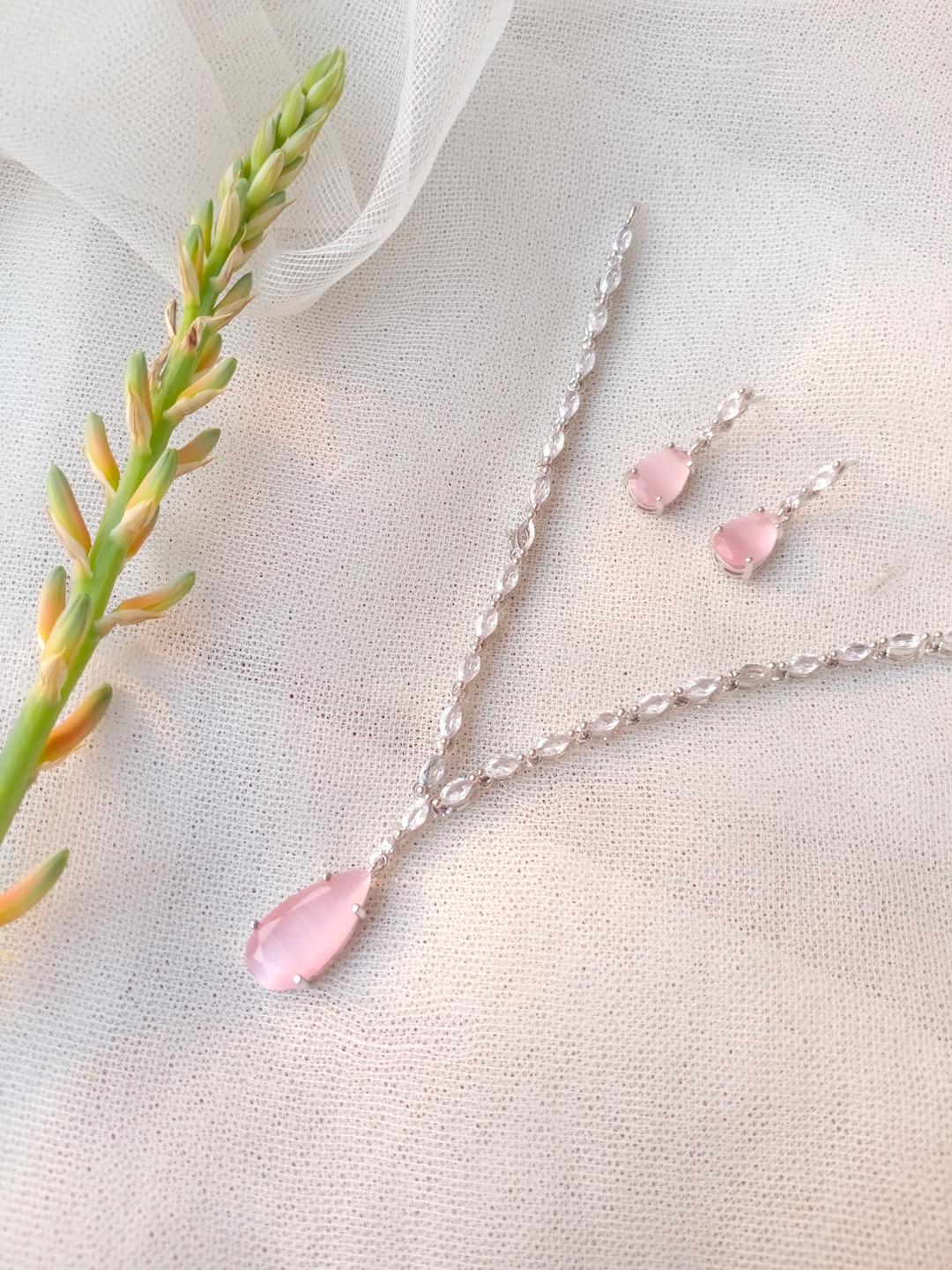 Modern Design Silver Plated 3 Pcs Gemstone Pendant Set for Women