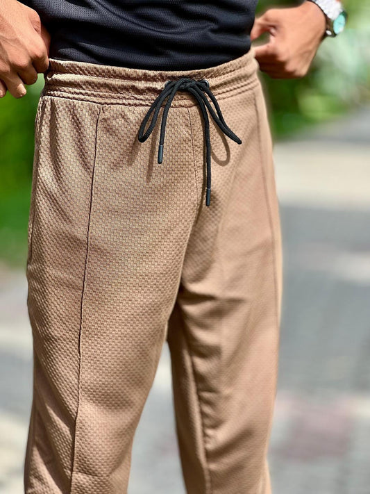 Men's Cotton Texture Trouser - 1 Pc in Khaki