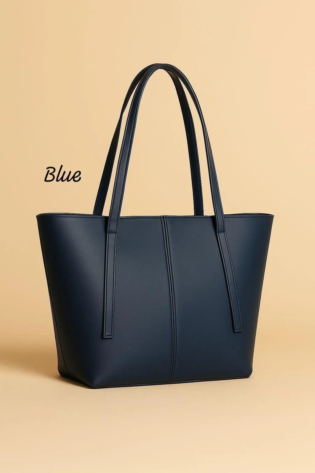 Women's PU Leather Plain Tote Bag