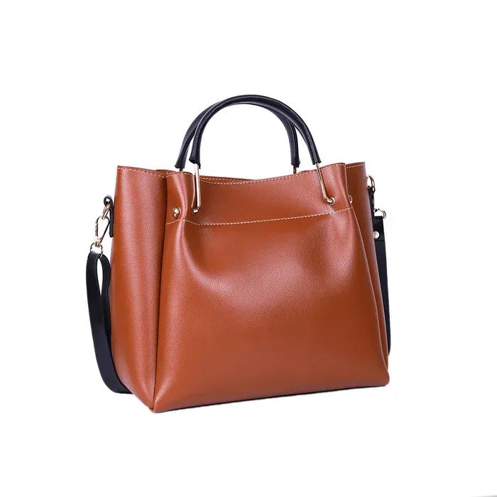 Women's Leather Plain Hand Elegance Bag Set