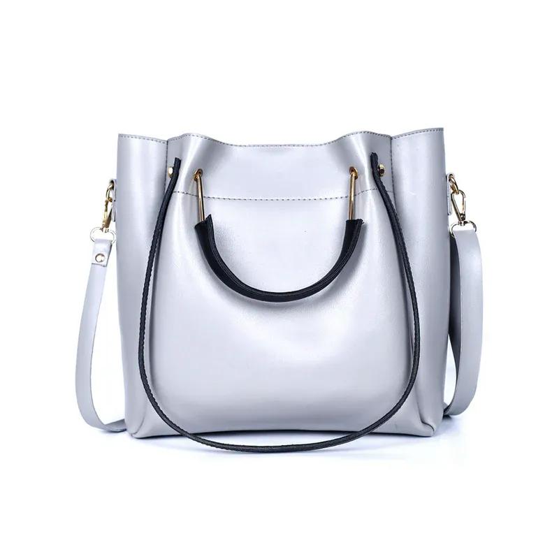 Women's Leather Plain Hand Elegance Bag Set