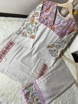 2 Pcs Women's Stitched Swiss Lawn Heavy Stuff