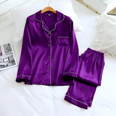 3 Pcs Women's Stitched Silk Printed Night Suit