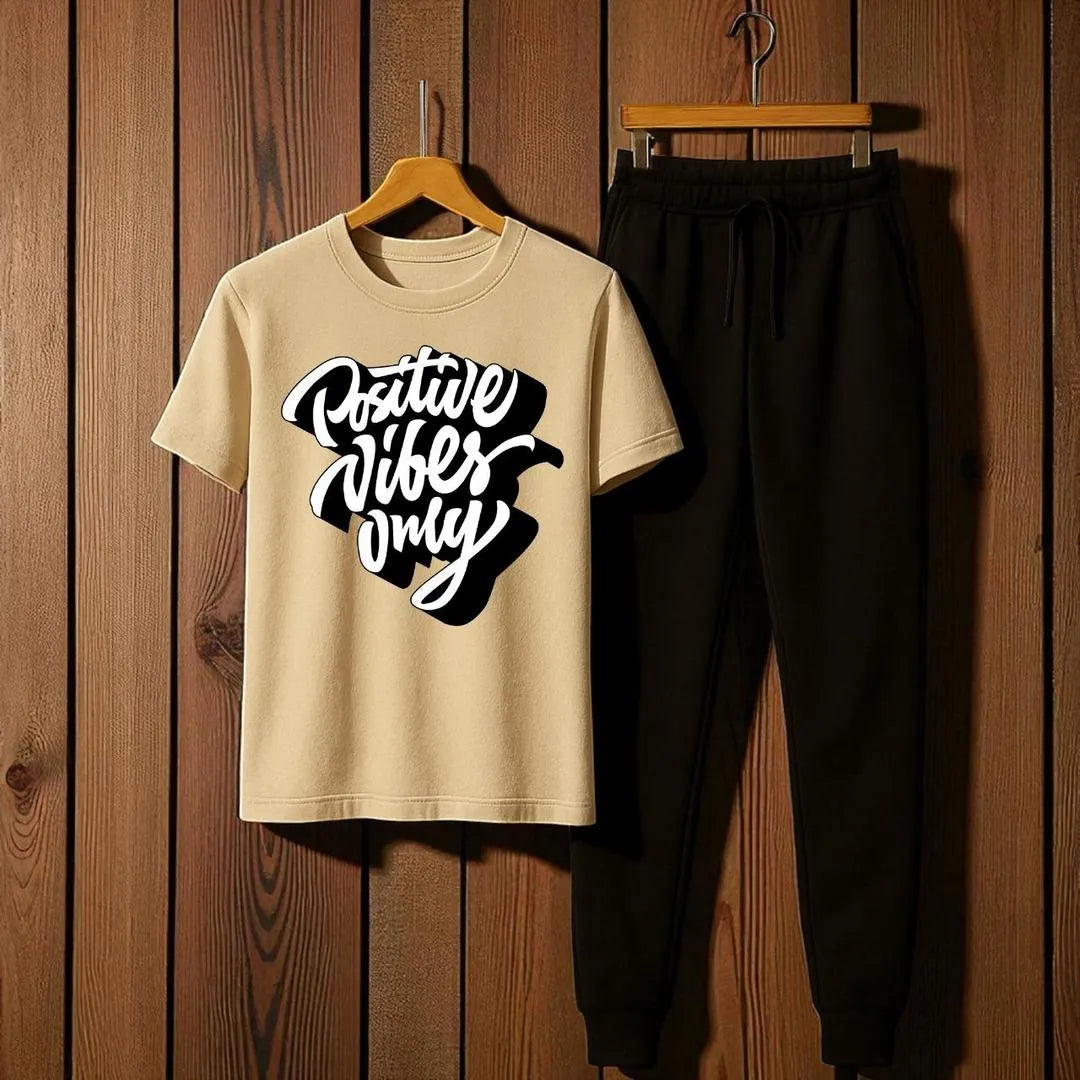 2 Pcs Men's Jersey Printed Track Suit