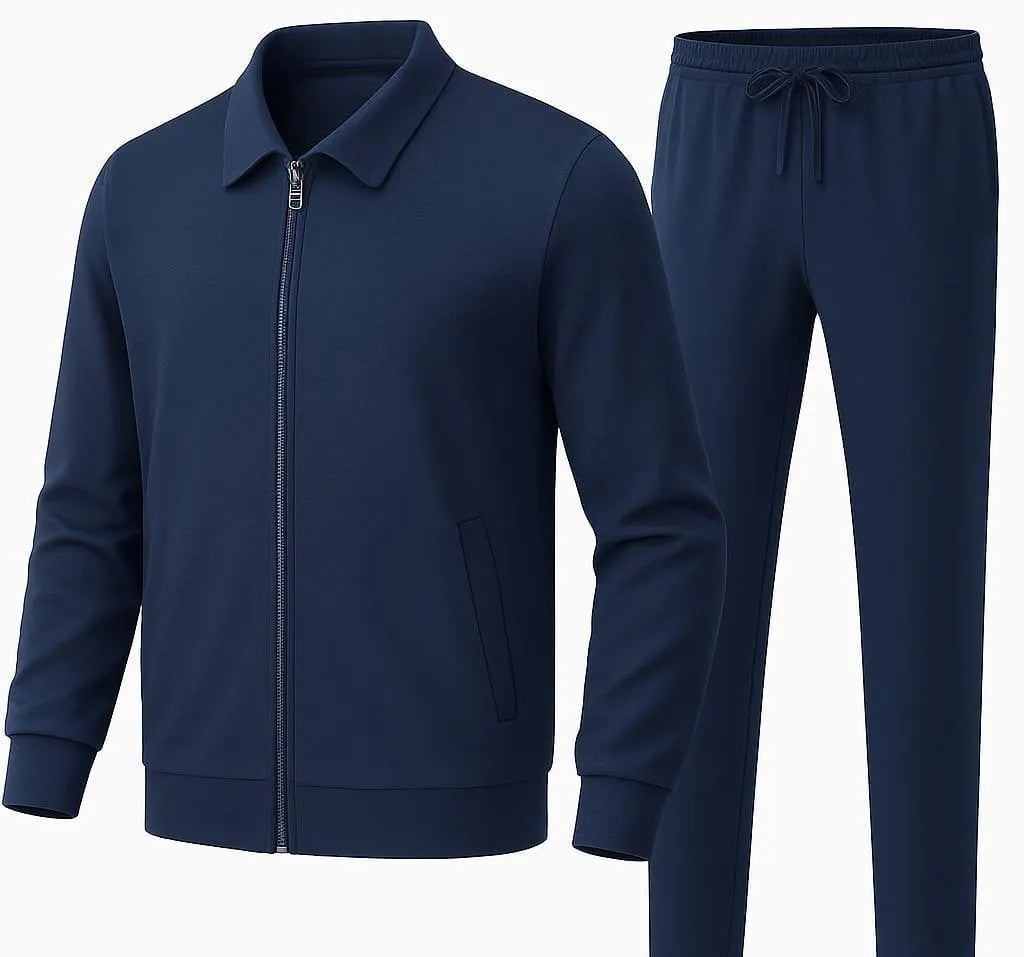 Fleece Plain Zipper Track Suit