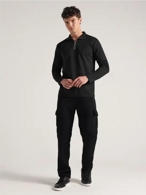 2 Pcs Men's Polyester Plain Track Suit