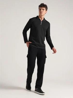 2 Pcs Men's Polyester Plain Track Suit
