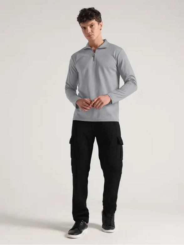 2 Pcs Men's Polyester Plain Track Suit