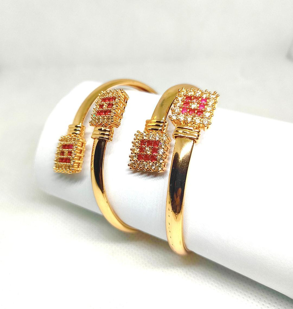2 Pcs Gold Plated Kara Bangle