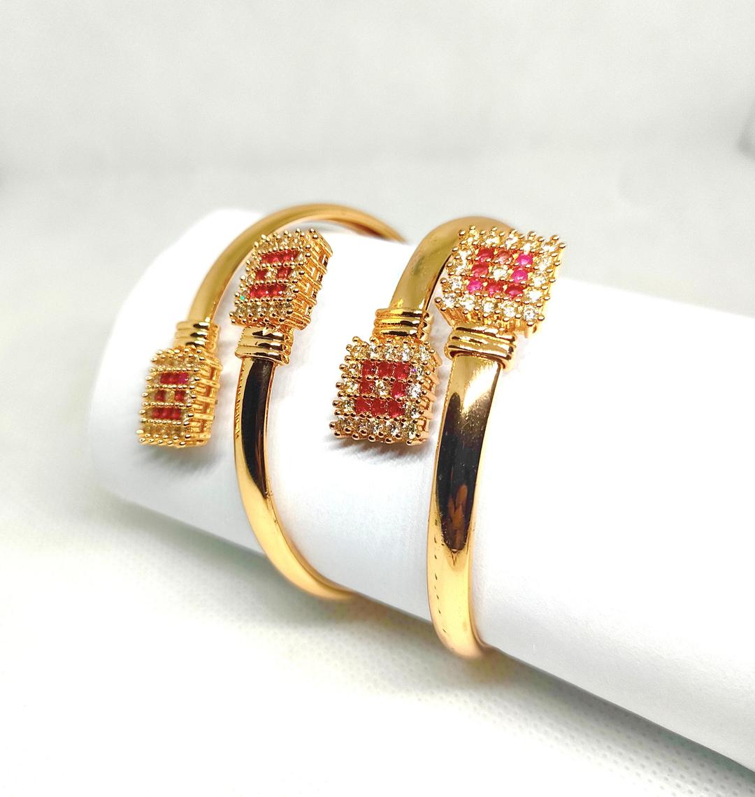 2 Pcs Gold Plated Kara Bangle