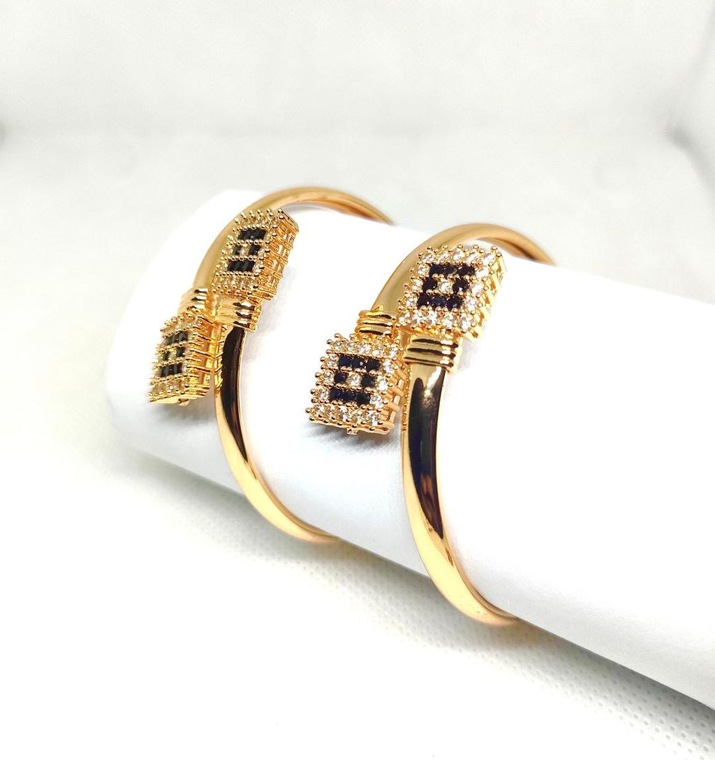 2 Pcs Gold Plated Kara Bangle
