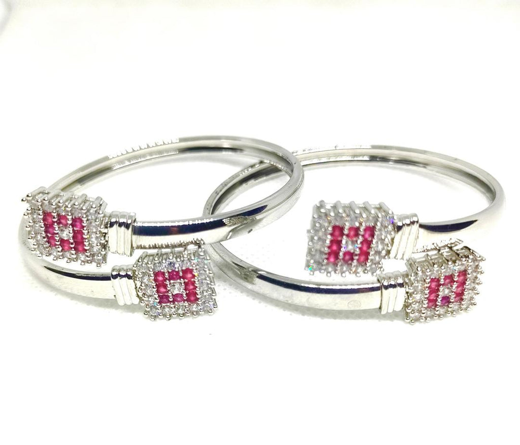 2 Pcs Silver Plated Kara Bangle