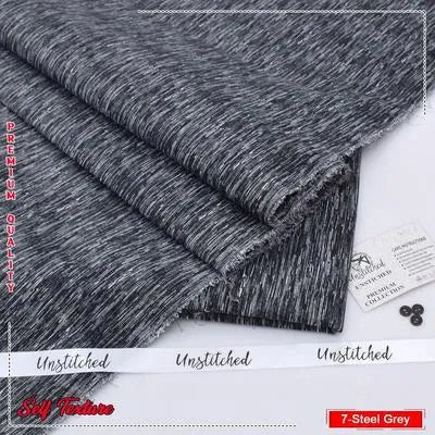 Men’s Unstitched Wash And Wear Self Print Suit