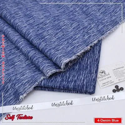 Men’s Unstitched Wash And Wear Self Print Suit