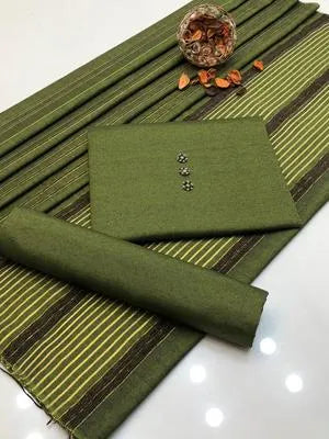 3 Pcs Women's Unstitched Hand Work Suit