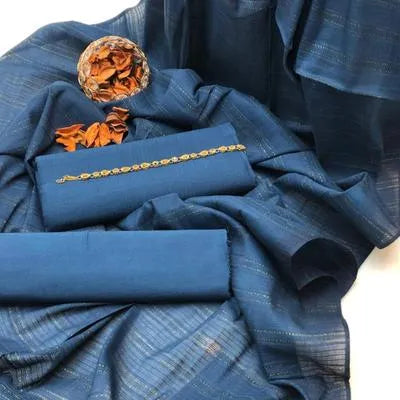 3 Pcs Women's Unstitched Hand Work Suit