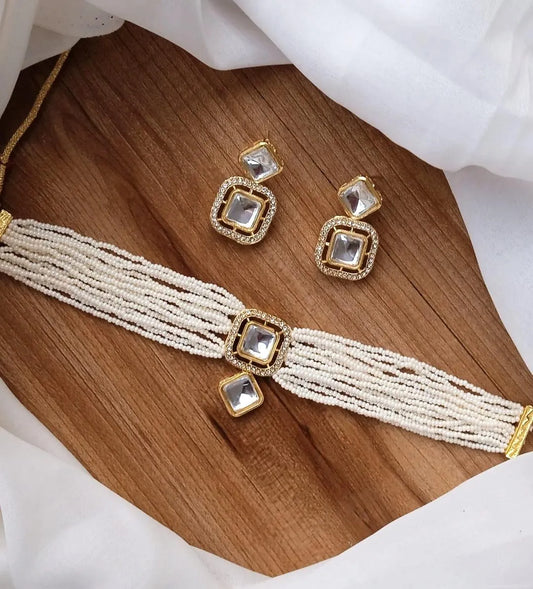 Gold Plated Kundan Choker Set