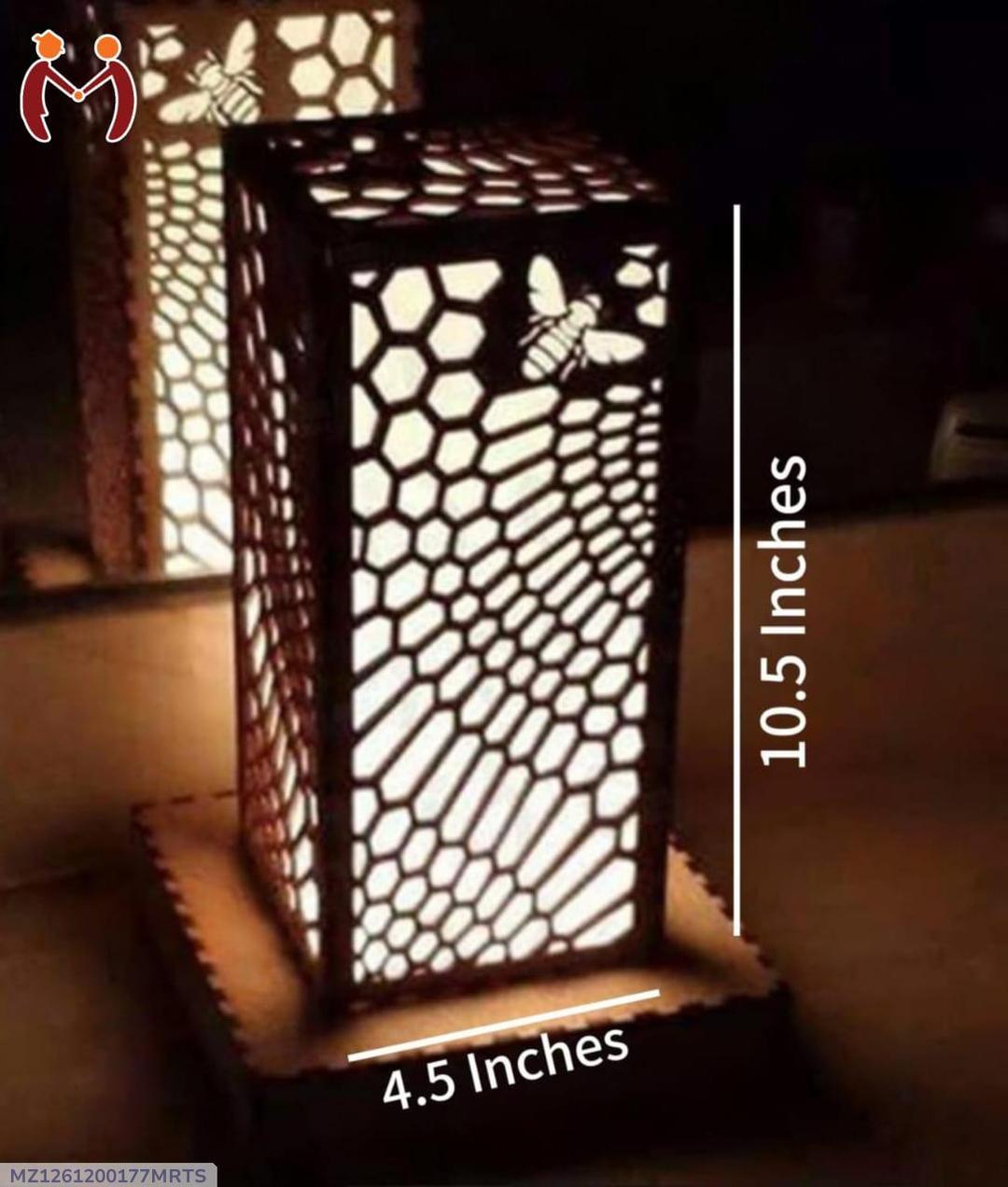 Honeycomb Bee Wooden Table Lamp