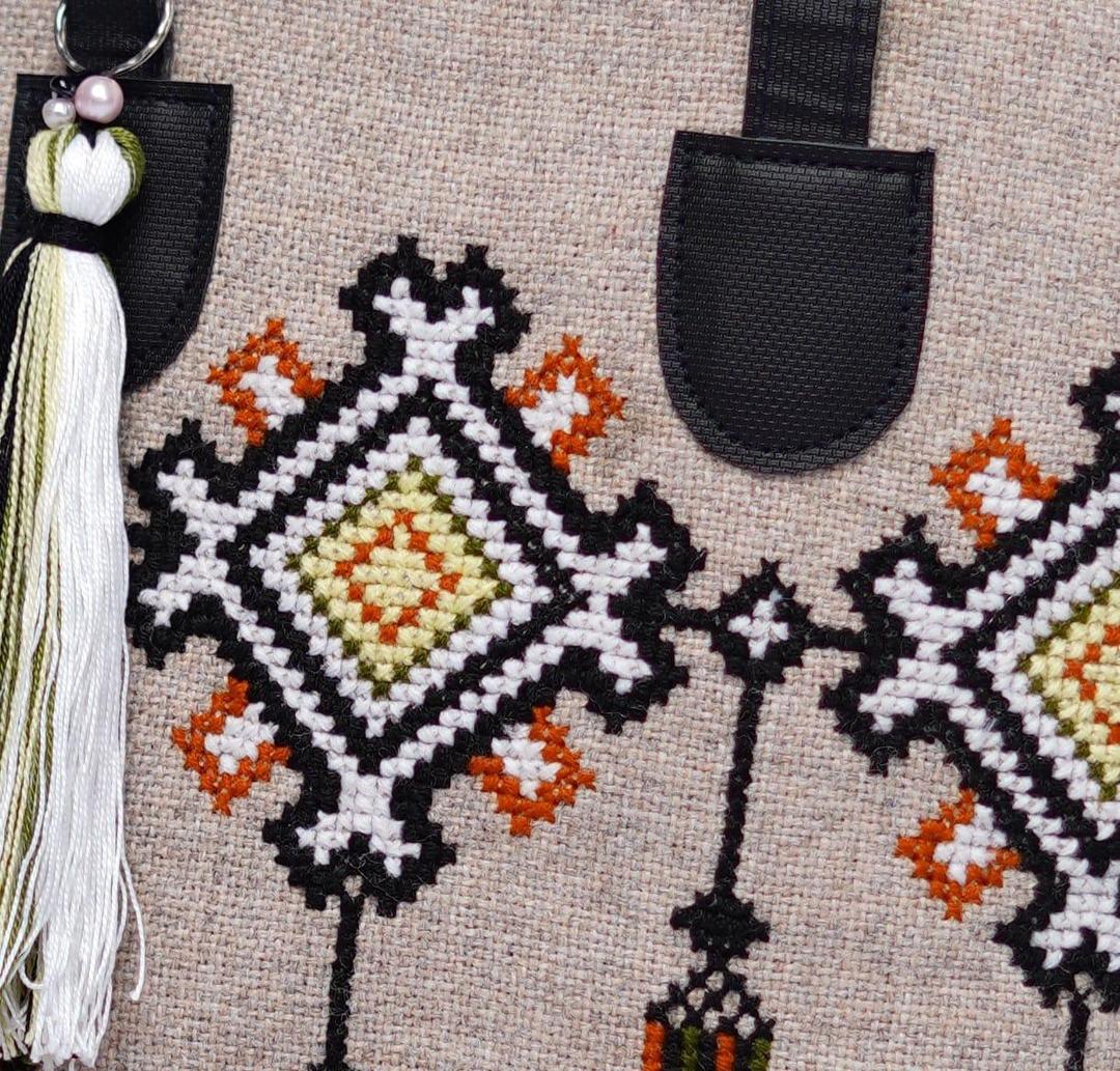 Women's Jute Embroidered Shoulder Bag