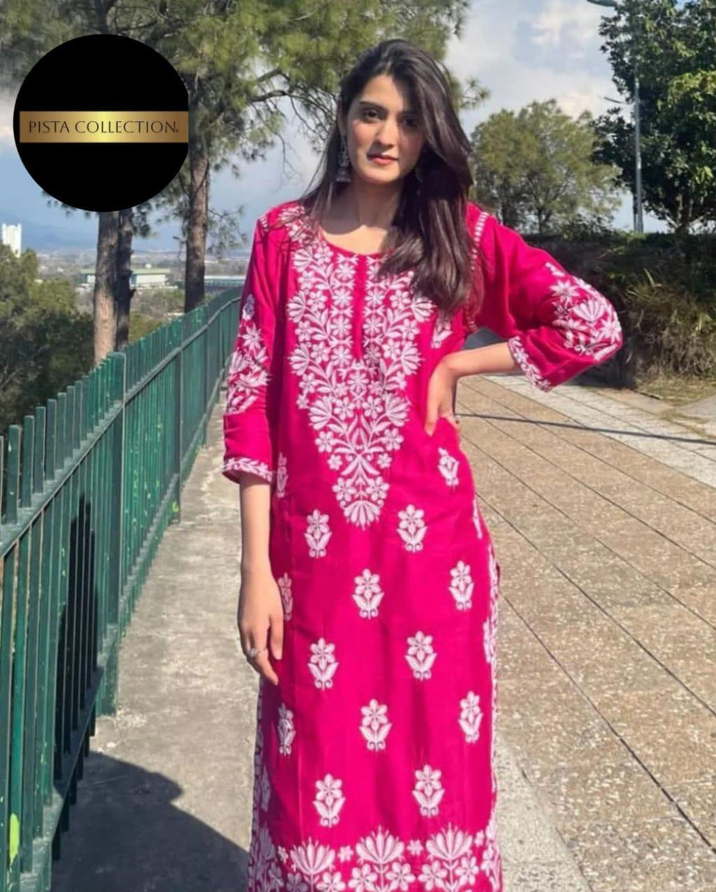 1 Pc Women's Stitched Linen Embroidered Shirt