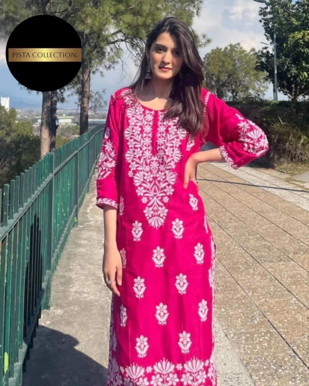 1 Pc Women's Stitched Linen Embroidered Shirt