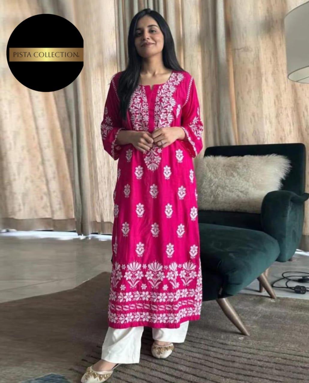 1 Pc Women's Stitched Linen Embroidered Shirt