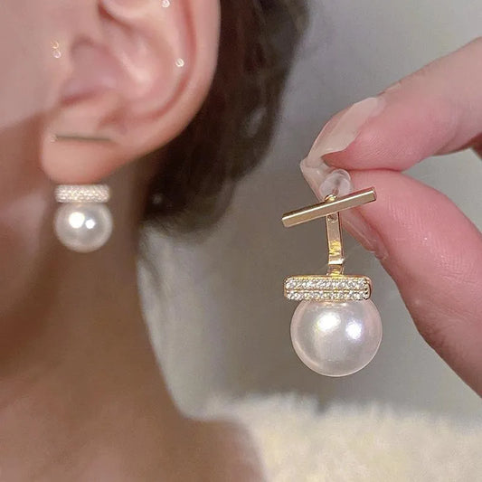 Pearl Zircon Trendy Korean Earrings